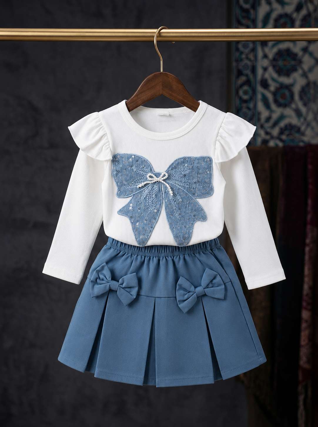 Exclusive Denim Skirt Set