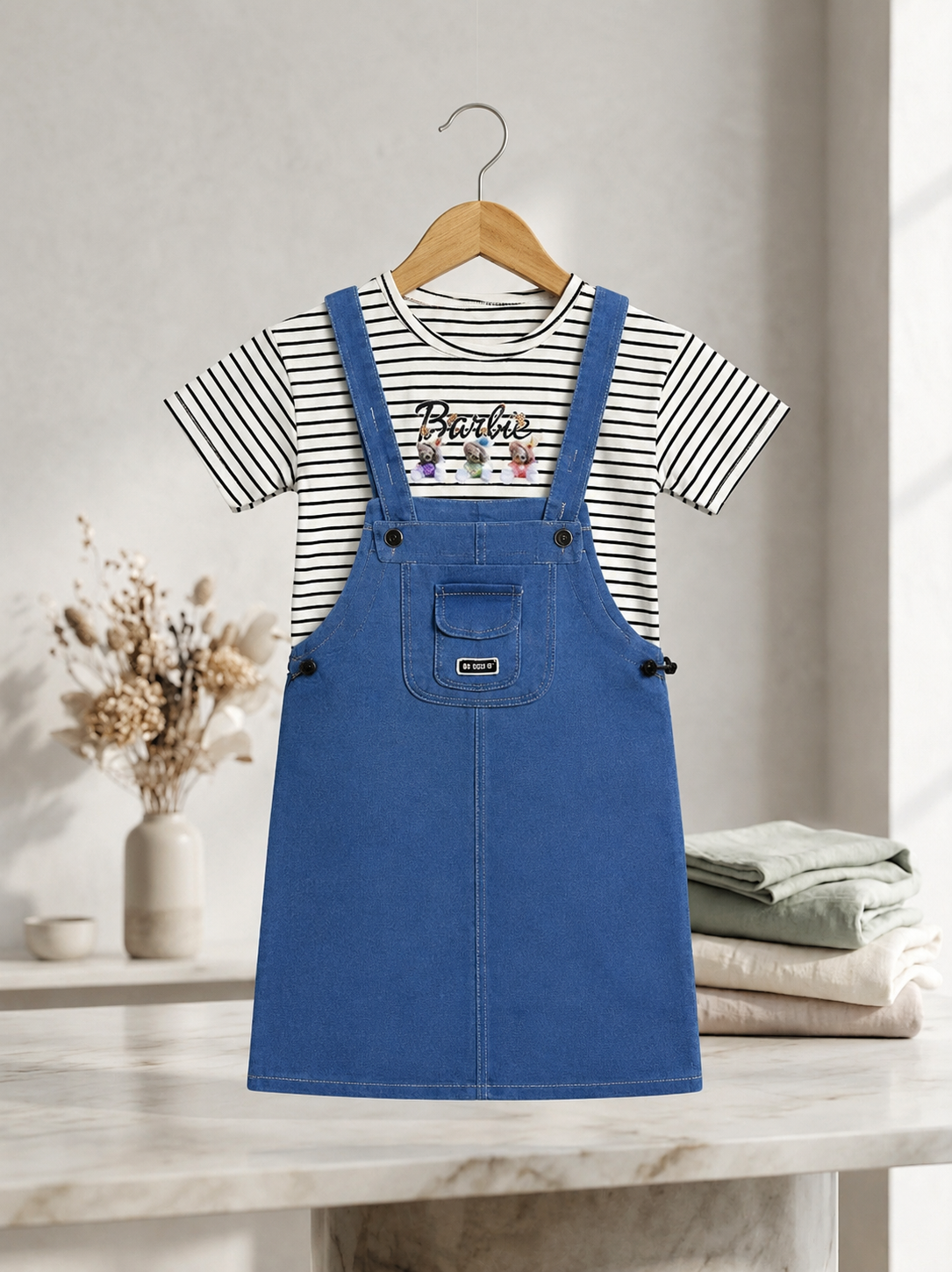Exclusive Denim Double Set for Girls