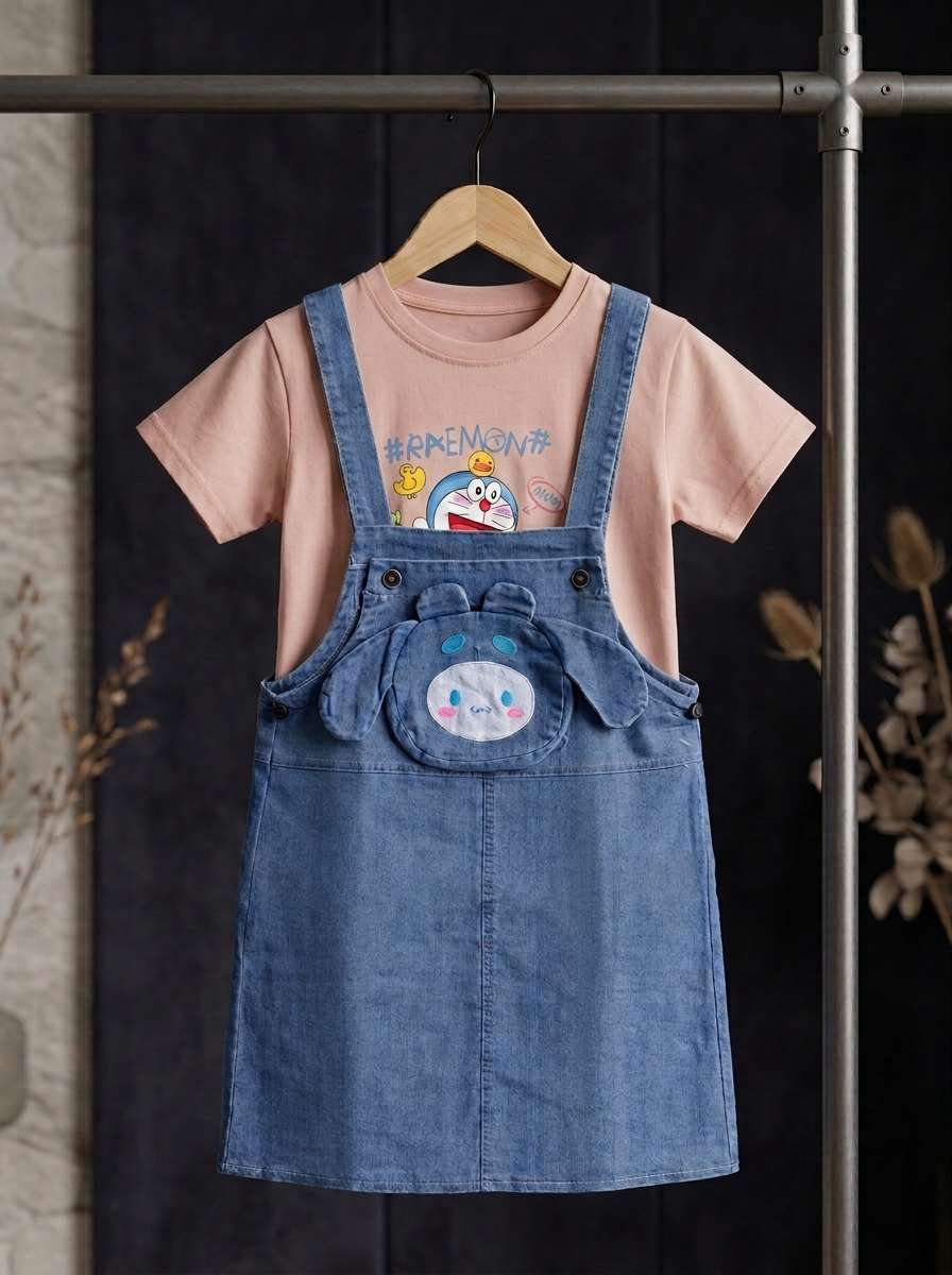 Exclusive Denim Double Set for Girls