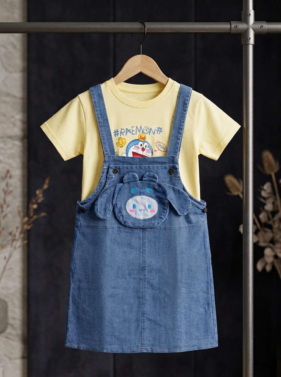 Exclusive Denim Double Set for Girls