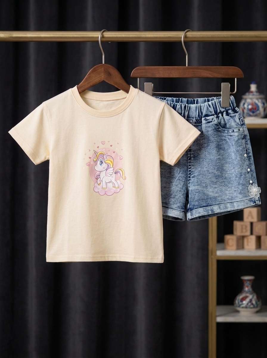 Exclusive Denim Double Set for Girls
