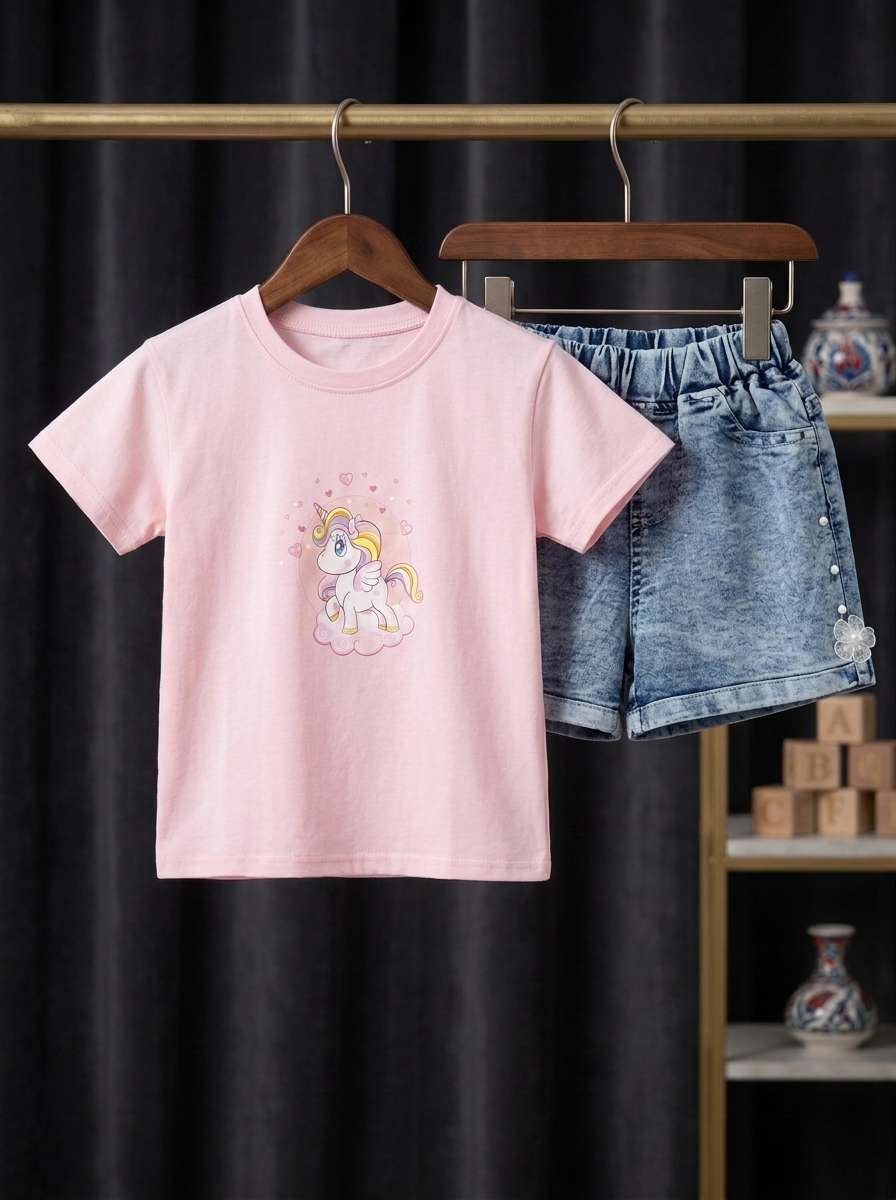 Exclusive Denim Double Set for Girls