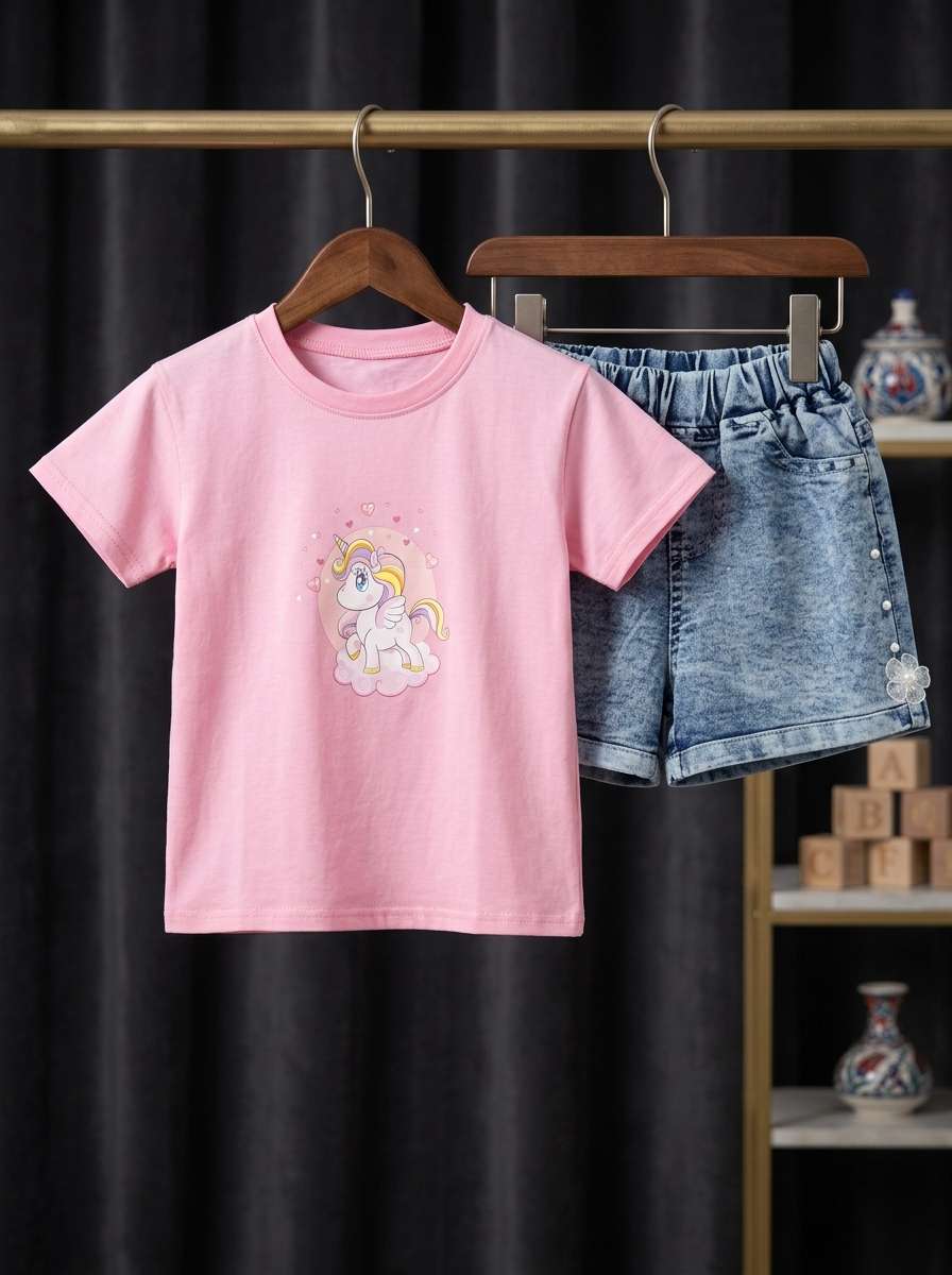 Exclusive Denim Double Set for Girls