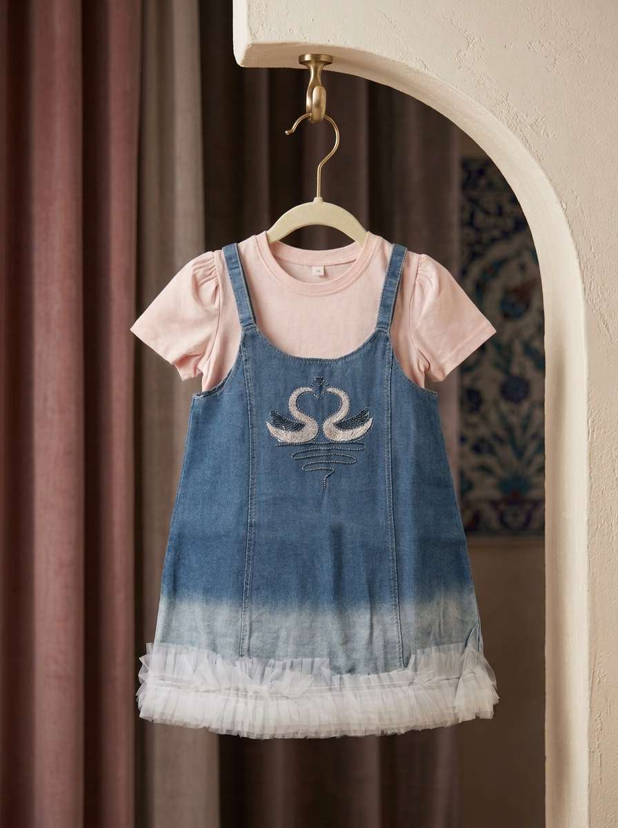 Exclusive Denim Double Set for Girls