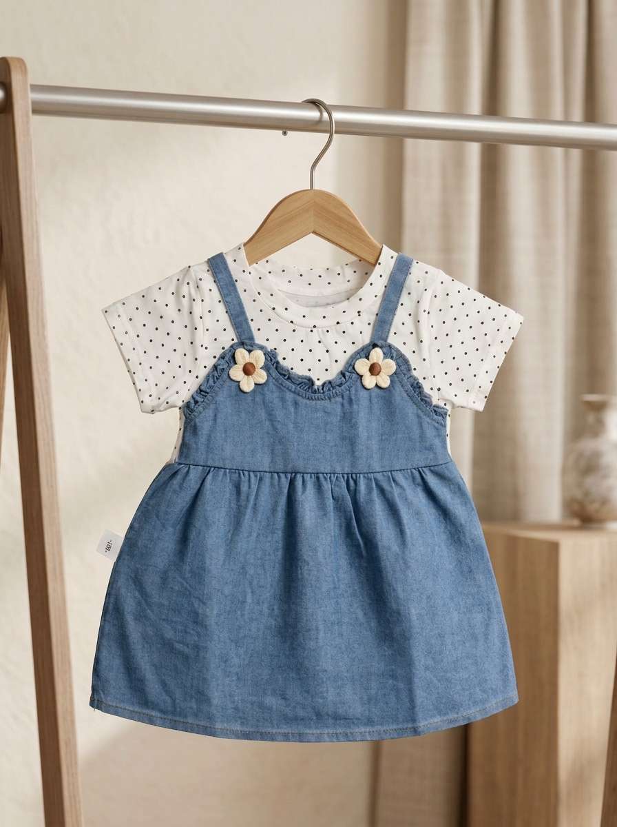 Exclusive Denim Double Set for Girls
