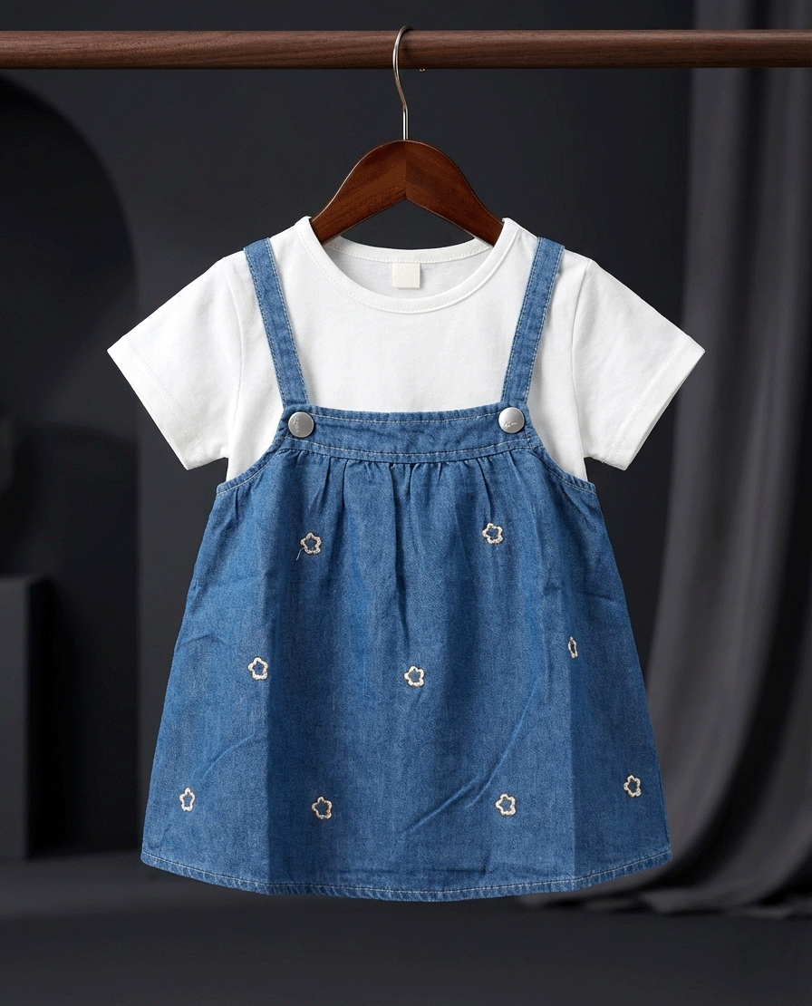 Exclusive Denim Double Set for Girls