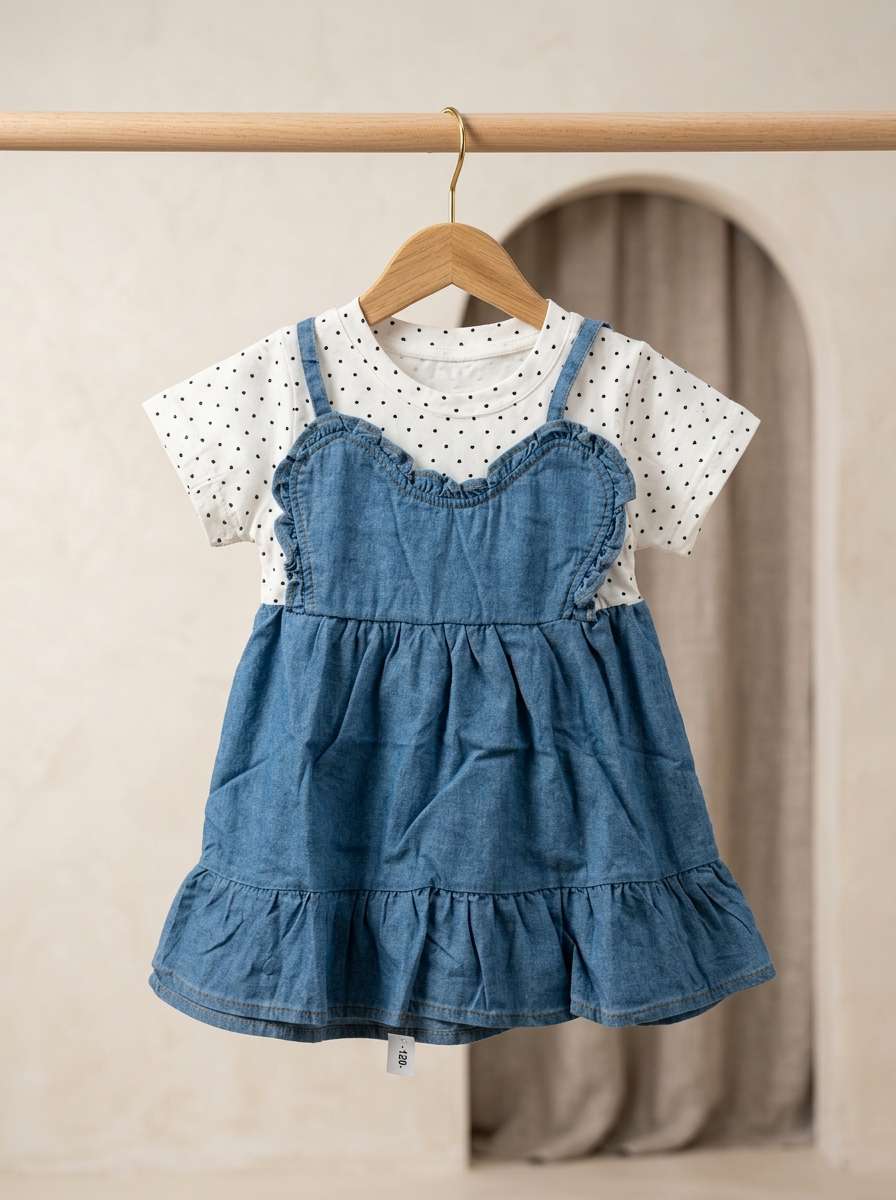 Exclusive Denim Double Set for Girls