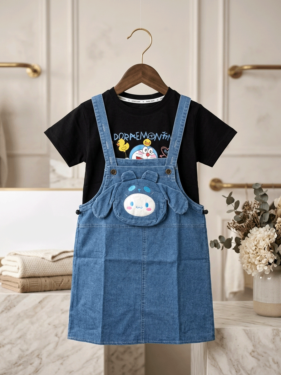 Exclusive Denim Double Set for Girls