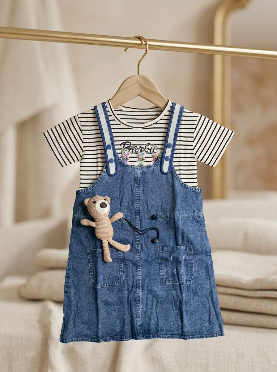 Exclusive Denim Double Set for Girls