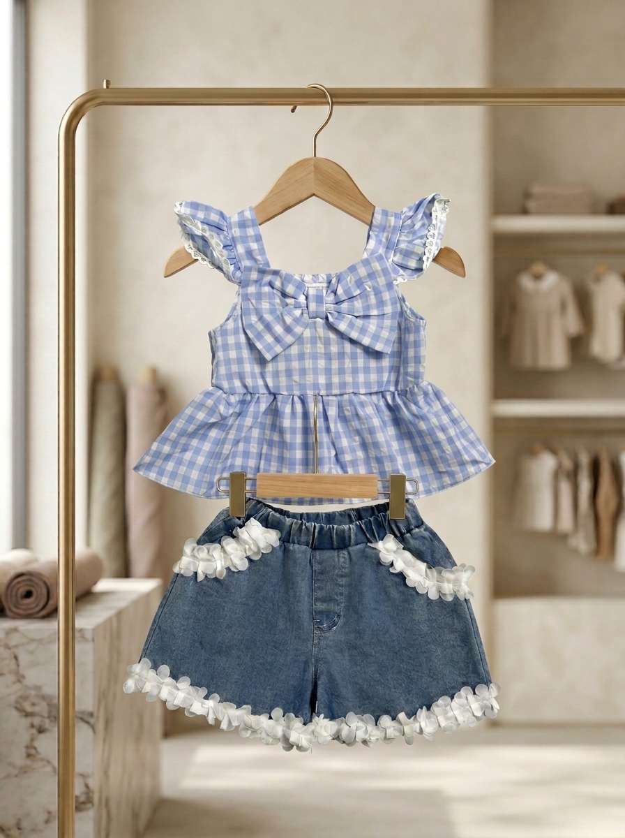 Exclusive Denim Skirt Set