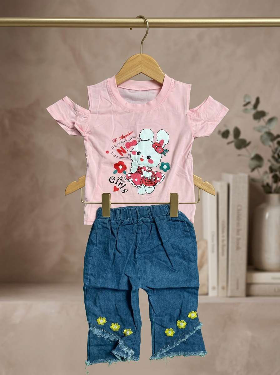 Exclusive Denim Double Set for Girls