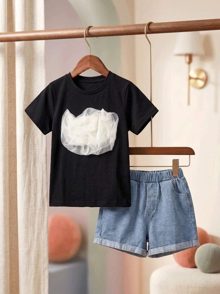 Exclusive Denim Double Set for Girls