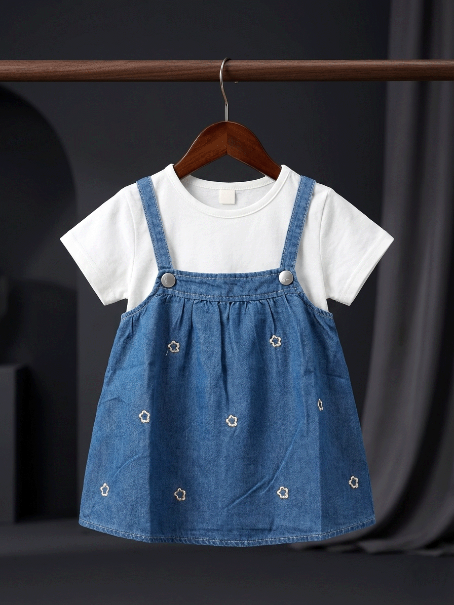 Exclusive Denim Double Set for Girls