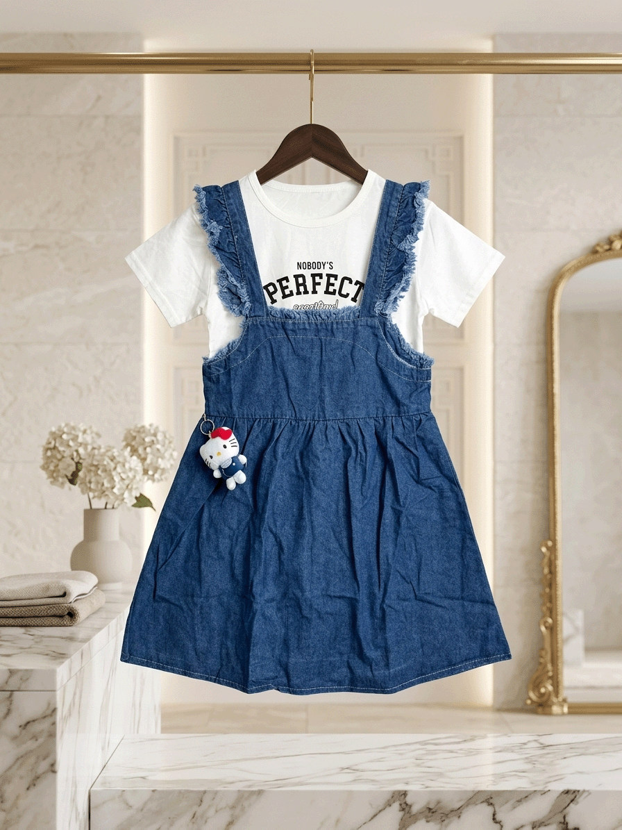 Exclusive Denim Double Set for Girls