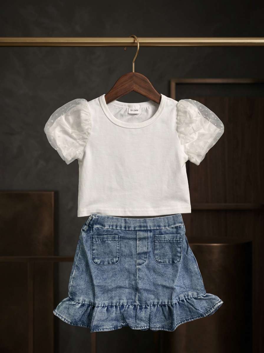 Exclusive Denim Skirt Set