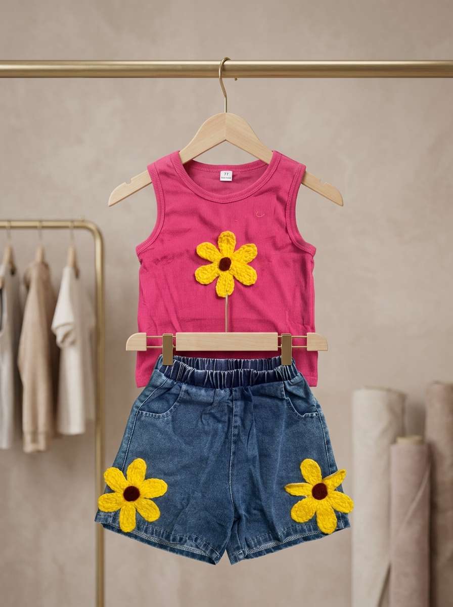 Exclusive Denim Double Set for Girls