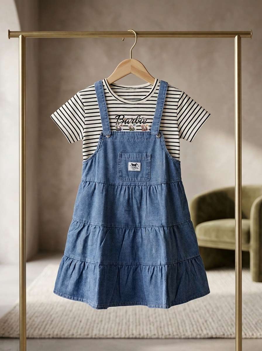 Exclusive Denim Double Set for Girls