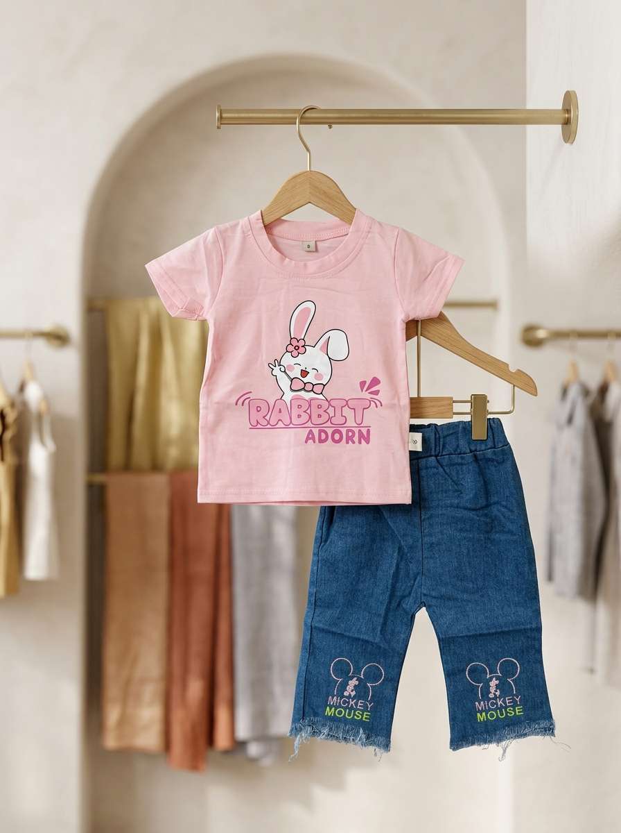 Exclusive Denim Double Set for Girls