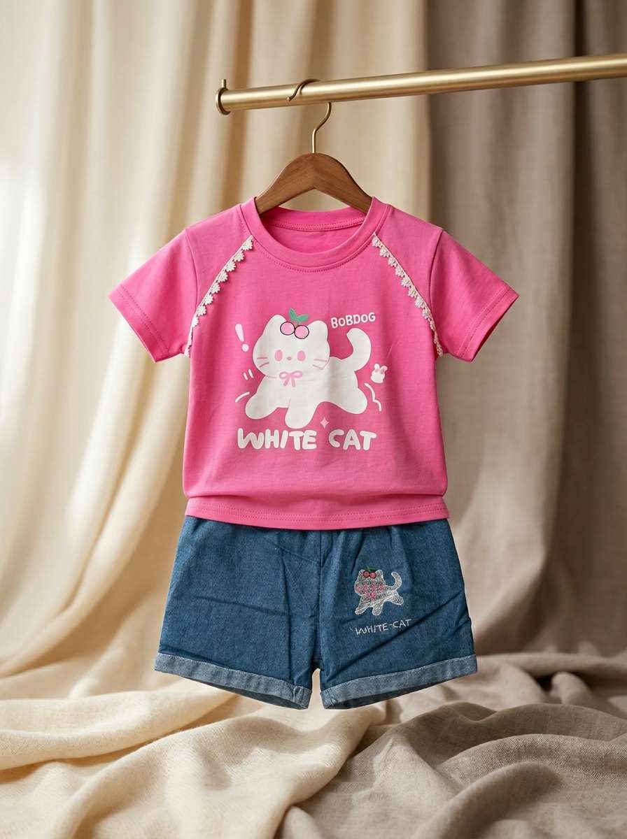 Exclusive Denim Double Set for Girls