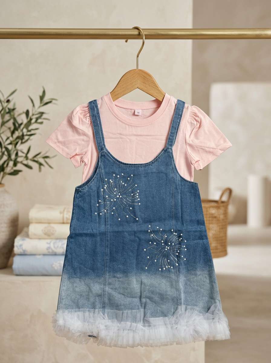 Exclusive Denim Double Set for Girls