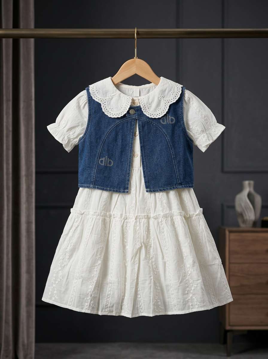 Exclusive Denim Double Set for Girls