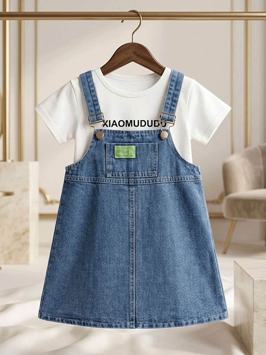 Exclusive Denim Double Set for Girls