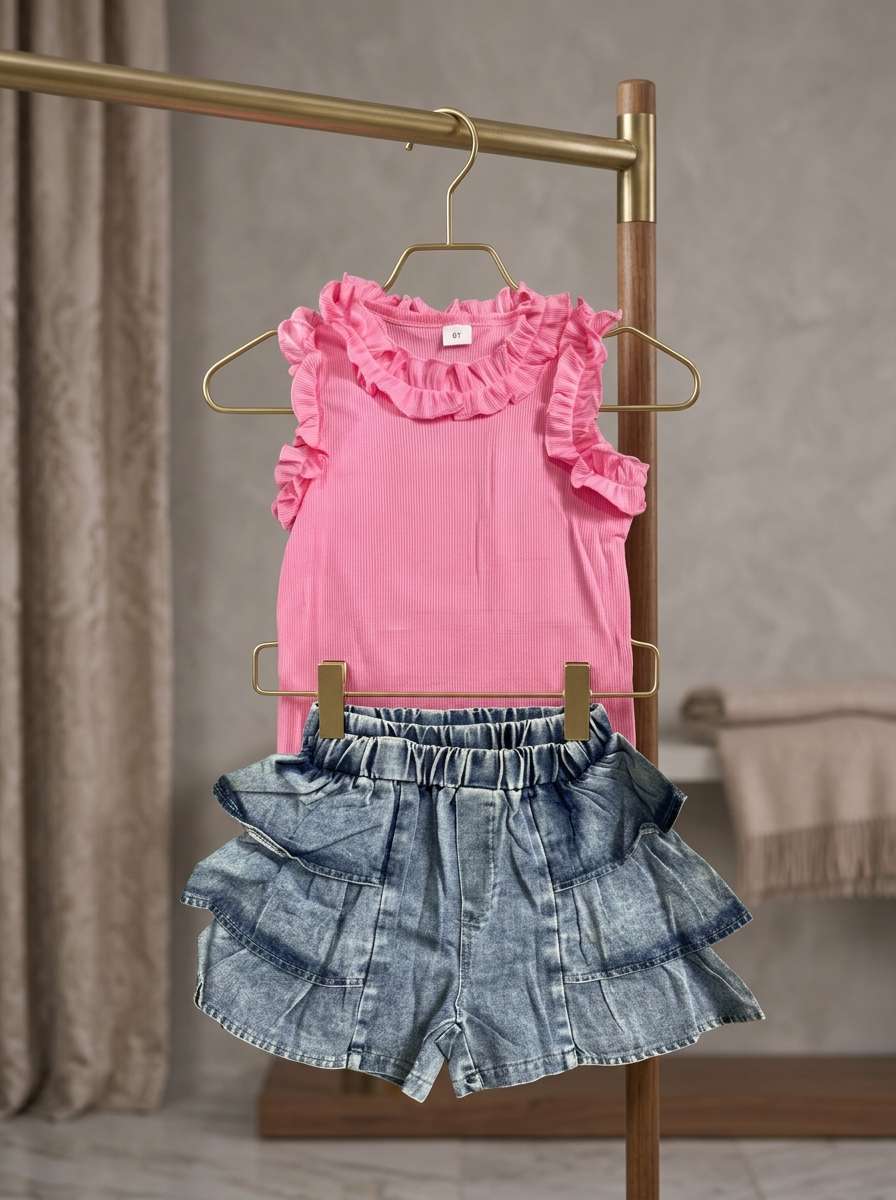 Exclusive Denim Skirt Set