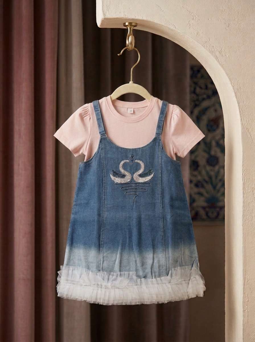 Exclusive Denim Double Set for Girls