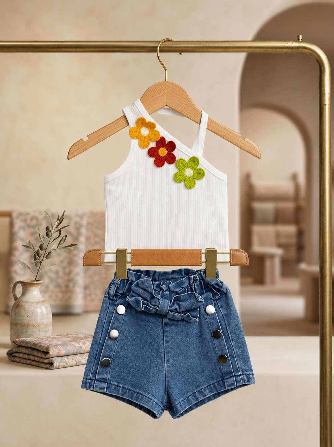 Exclusive Denim Skirt Set