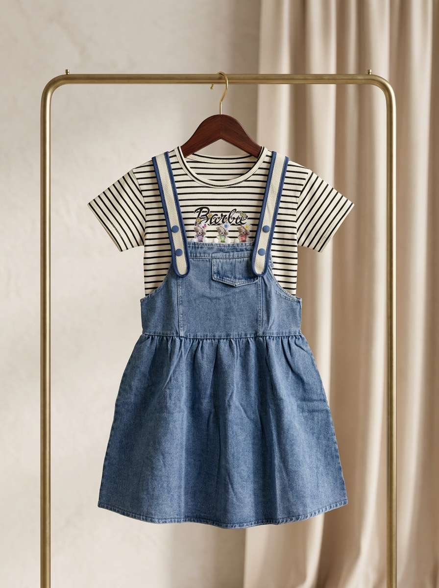 Exclusive Denim Double Set for Girls