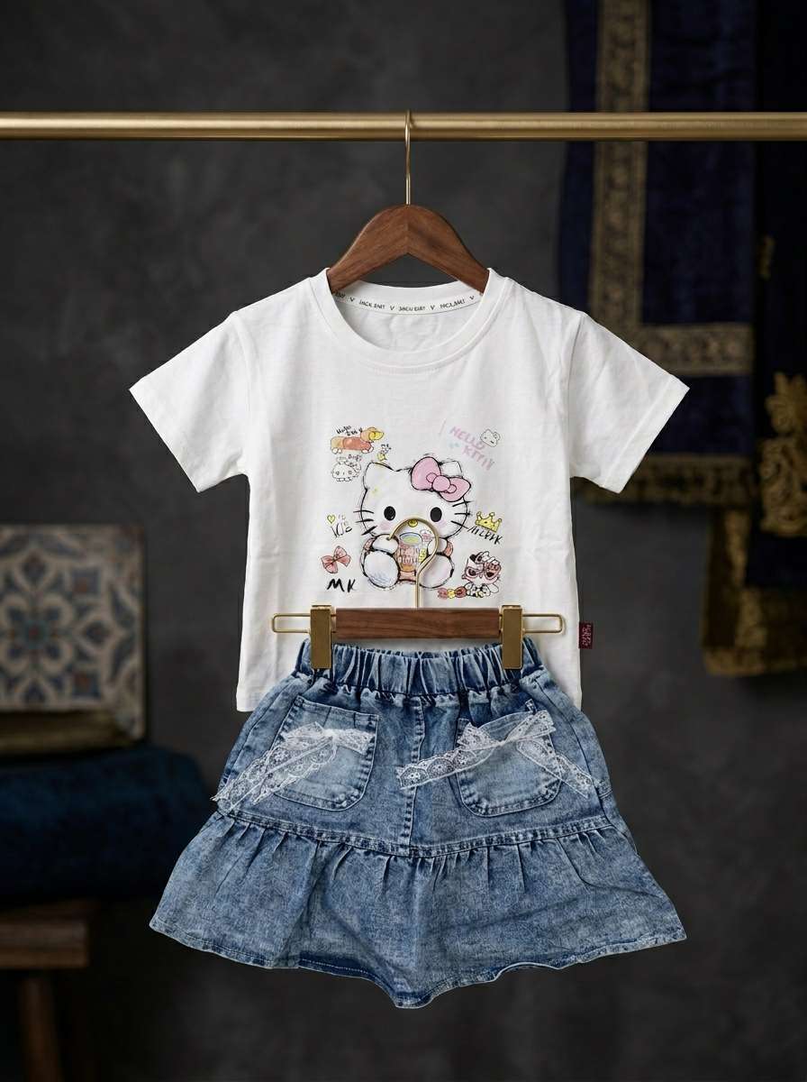 Exclusive Denim Skirt Set