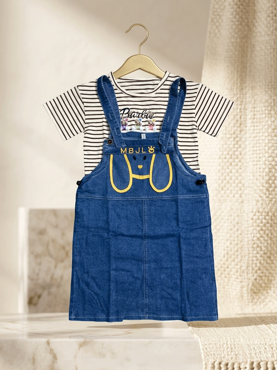Exclusive Denim Double Set for Girls