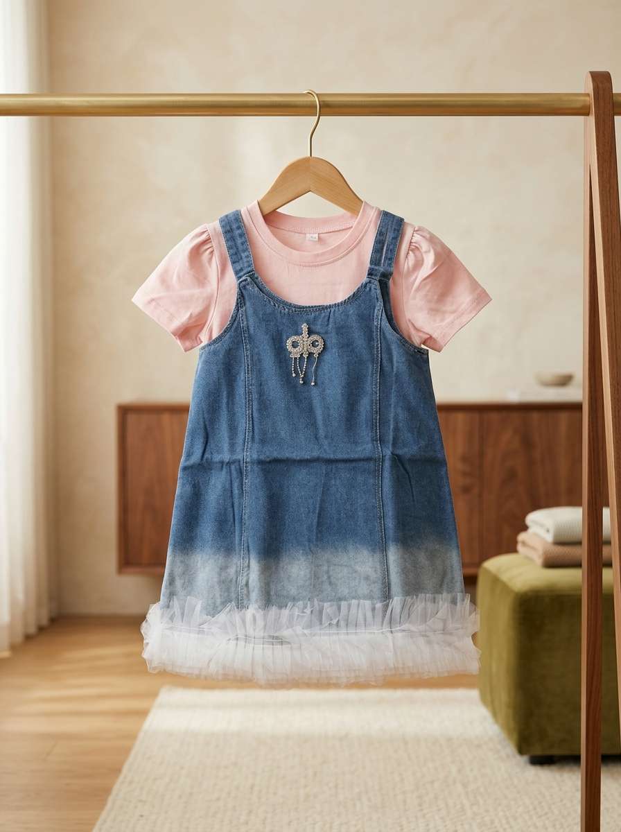 Exclusive Denim Double Set for Girls